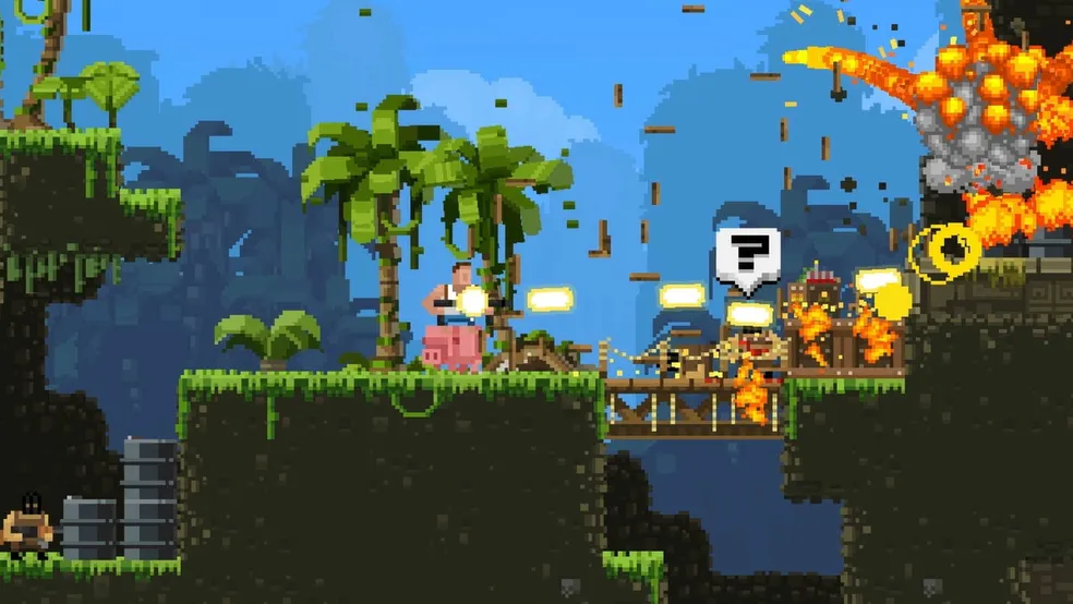 broforce historia gameplay requisitos minimos anos 80 90